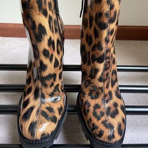 SCHUTZ Nandy Patent Leather Platfor Boots NEW NWOB